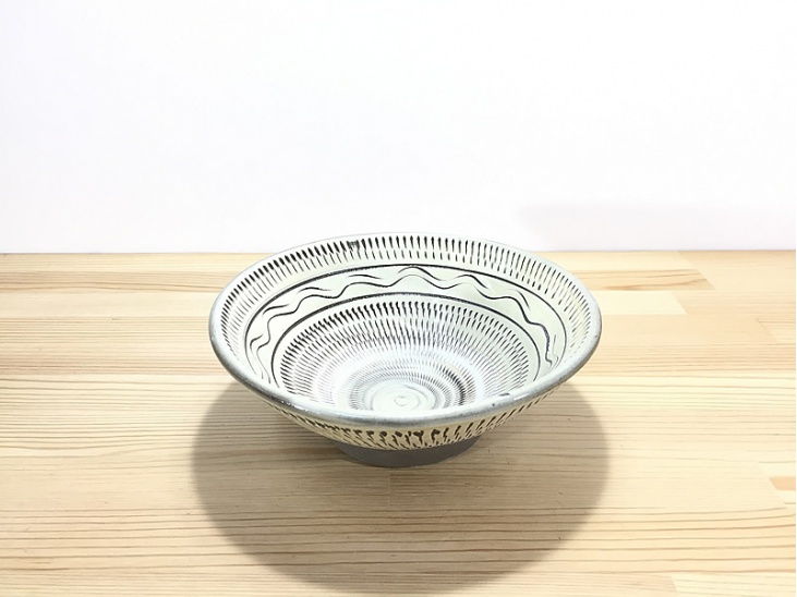 ５寸丼　飛び鉋(とびかんな)